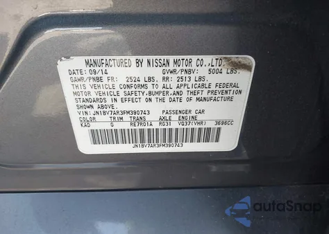 2015 Infiniti Q50 Sport из США, поврежденный, VIN JN1BV7AR3FM390743